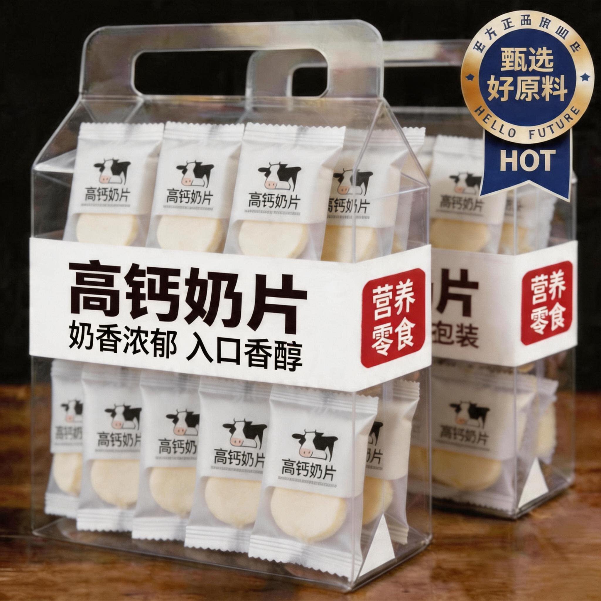 【儿童零食】高钙营养无糖牛奶片图片