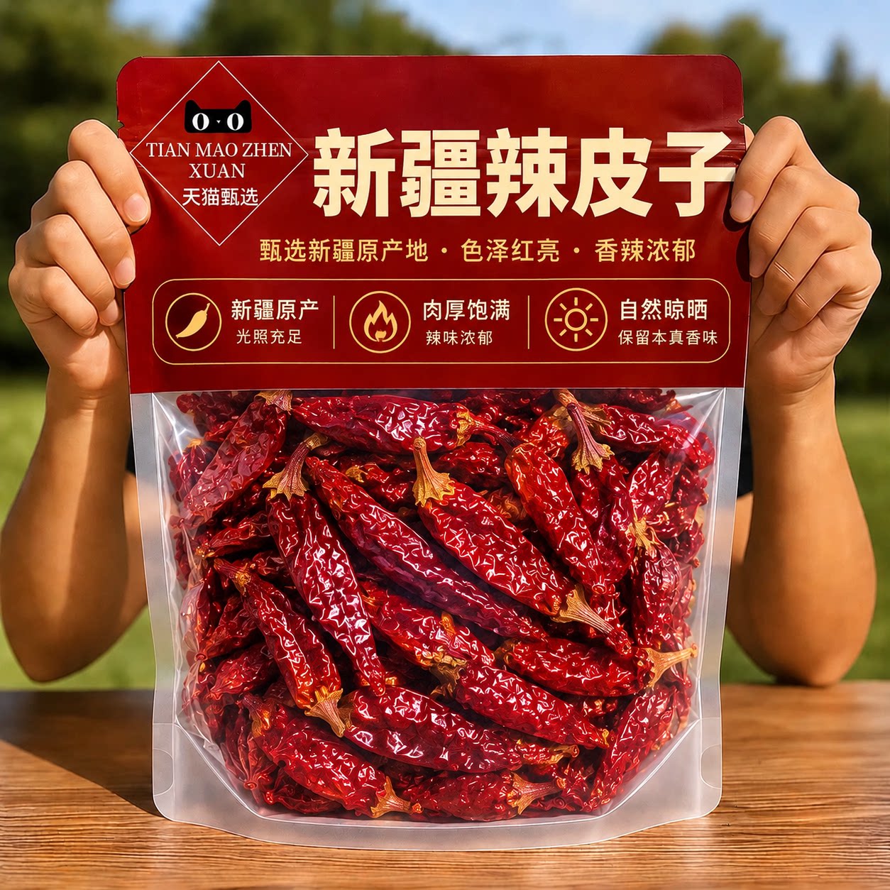 新疆正宗肉辣皮子焉耆肉辣椒大盘鸡调料新疆特产干辣椒官方旗舰店