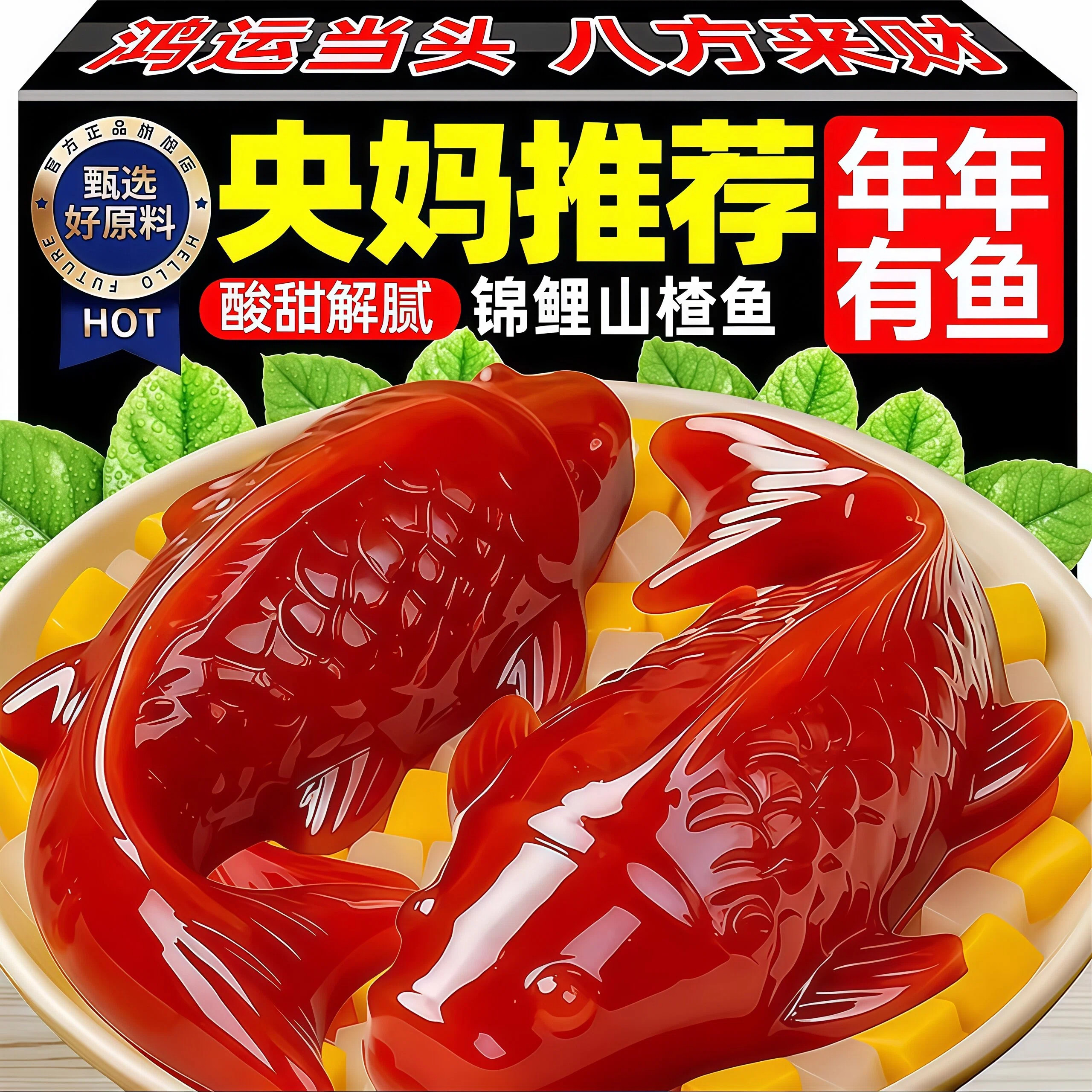 央妈推荐锦鲤山楂鱼八方来财官方旗舰店无添加八宝饭山楂糕年夜饭