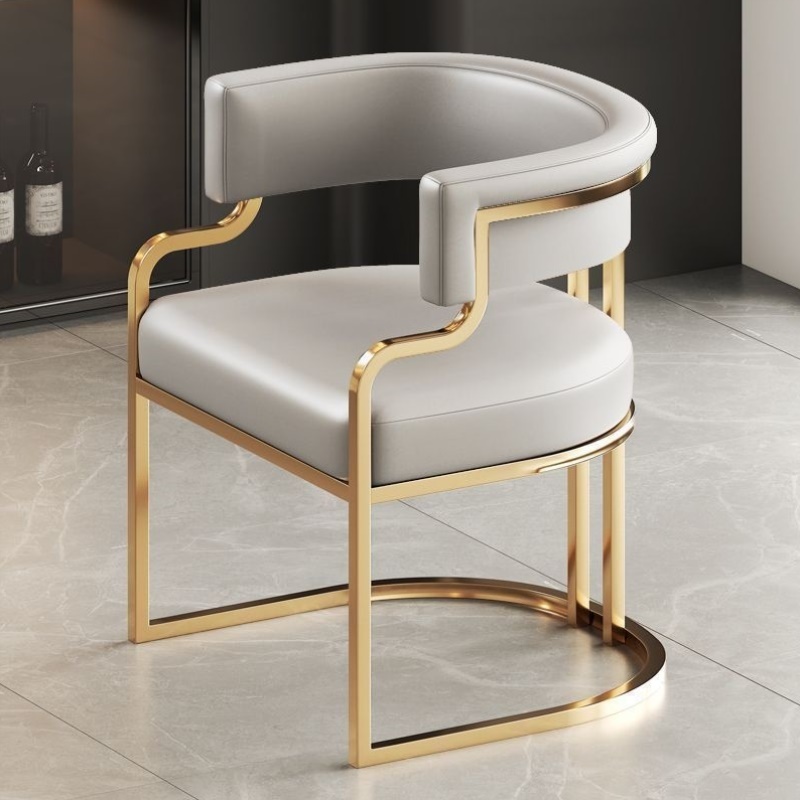 设计师款单人商务椅轻奢高档洽淡接待茶椅美甲美容售楼处专用椅