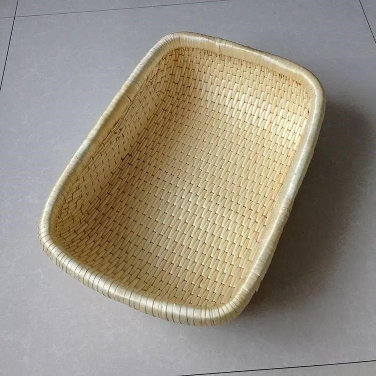 柳编笸箩卤菜现捞筐长方