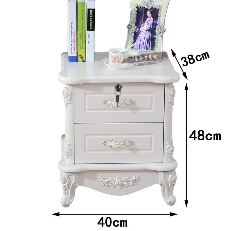 欧式床头柜白色简约现代韩式卧室木质床头柜烤漆特价包邮储物收纳