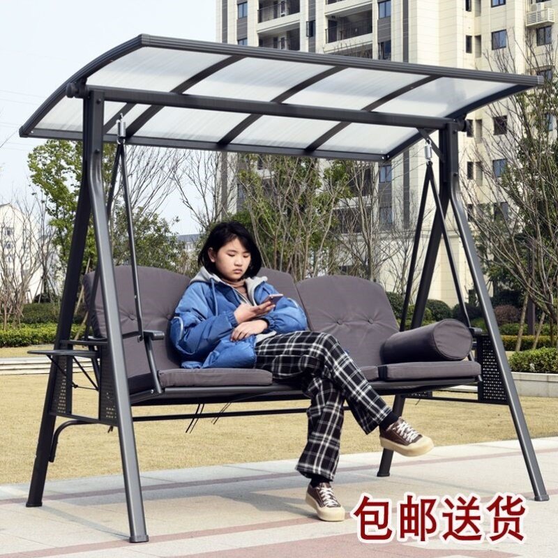 庭院花园铁艺荡秋千吊椅双人露天阳台秋千吊床户外摇椅家用休闲椅