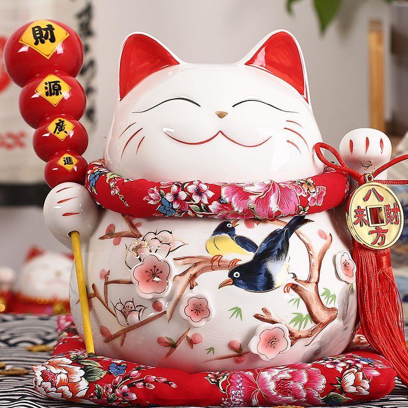 招财猫摆件大号收银台装