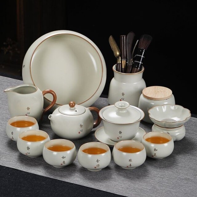 汝窑功夫茶具套装西施壶三才盖碗家用高档喝茶杯整套2025新款