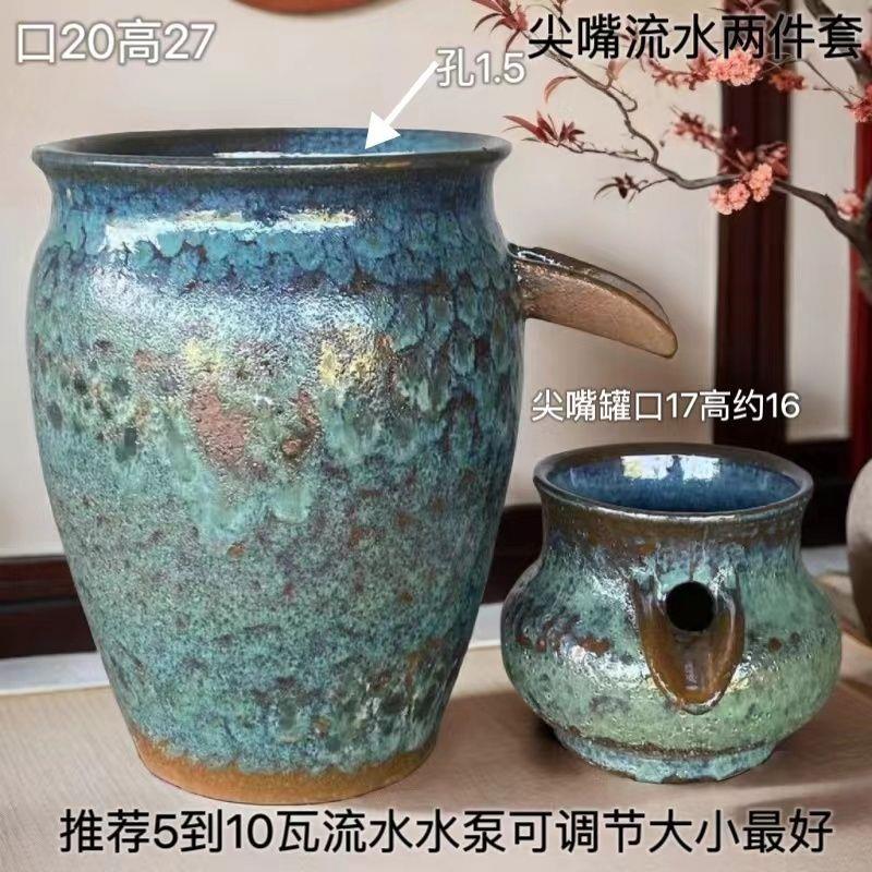 古法养鱼养花流水高低瀑
