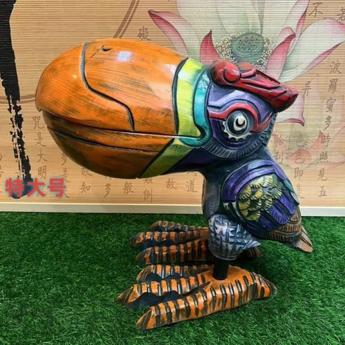 外贸复古摆件手工木雕桃木摆件乔迁桌面工艺品招财家用客厅装饰品