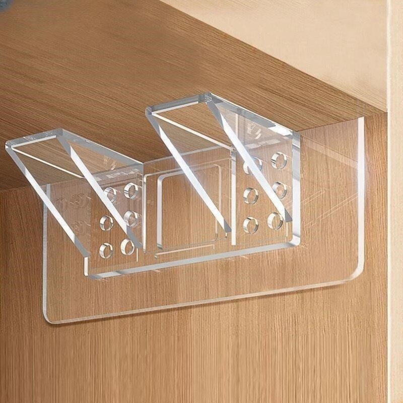 隔板托免打孔固定器层板托衣柜分层直角柜子卡扣贴固定托装饰挂钩