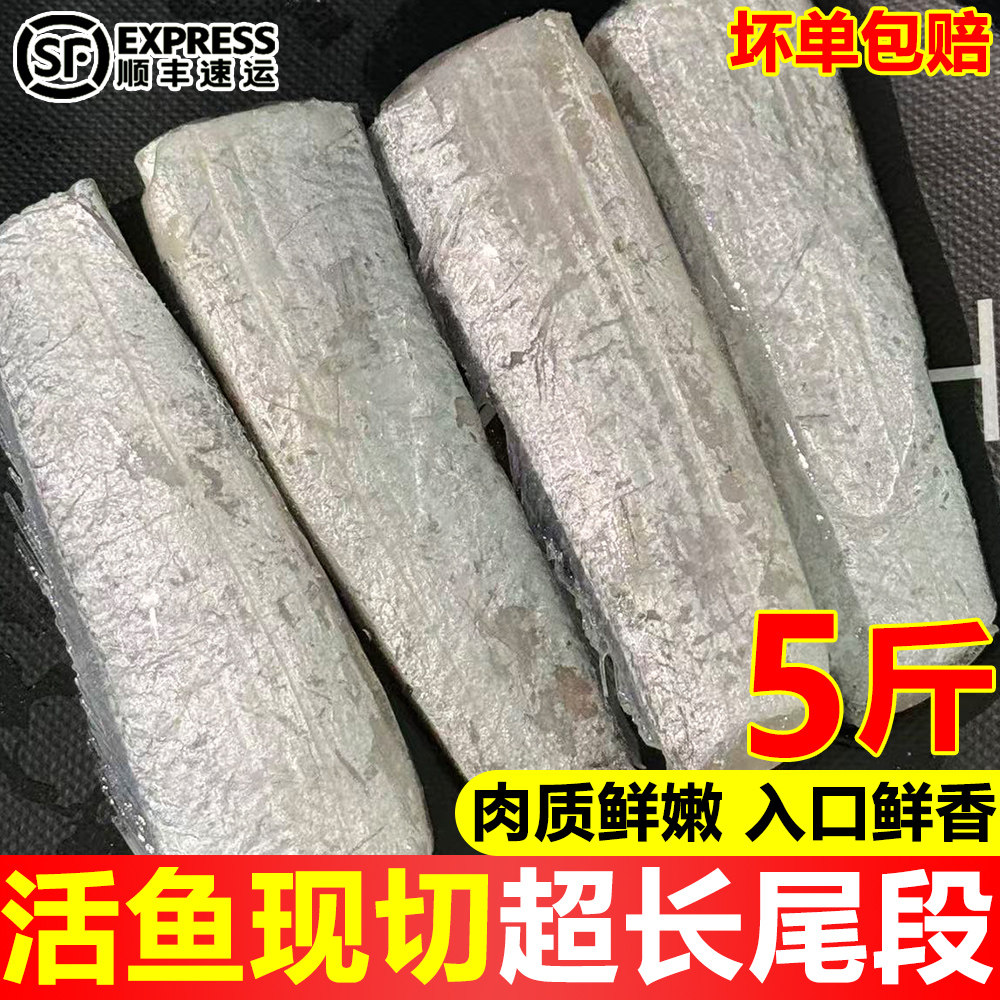 带鱼段尾段冰鲜冷冻刀鱼段去头小眼带鱼中段海鲜水产整箱商用顺丰