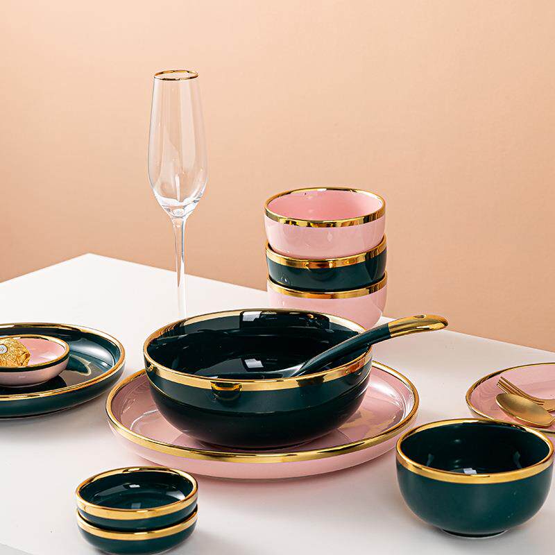 OF9D碗单个陶瓷碗碟套装家用汤碗碗筷单人一套精致一人食餐具