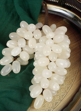巴基斯坦玉葡萄挂件装饰品桌面摆件收藏品祝福平安天然玉石工艺品