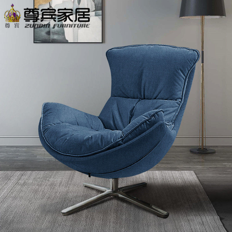 布艺转椅沙发旋转单人椅家用电脑椅女生卧室客厅懒人蛋壳休闲椅