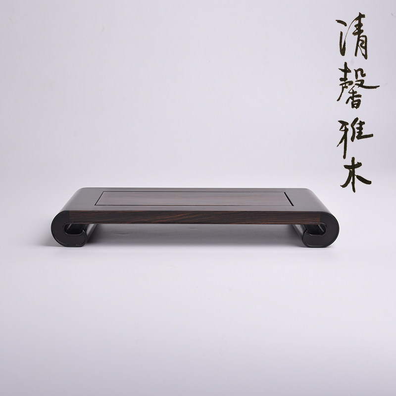 红木紫光檀玉器奇石花道铜器酒瓶如意微型盆栽文房摆件底座实木托