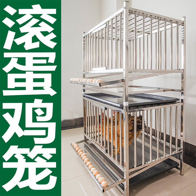 不锈钢鸡笼自动滚蛋鸡笼多层笼子家用养殖下蛋鸡母鸡笼特大号鸡舍