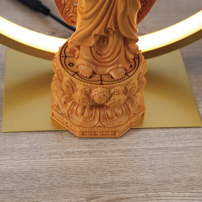 金色LED灯圈圆环台灯神像佛龛装饰佛光环玄关DIY创意百搭现代简约
