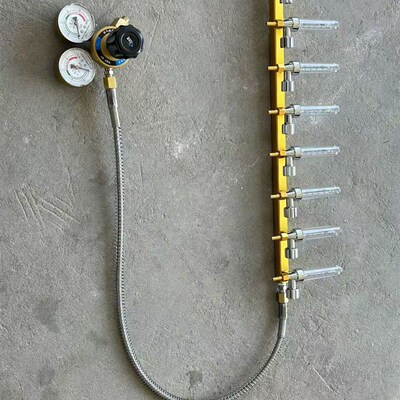 鱼车高压管减压器到分流器直连氧气瓶 螺纹耐压对接 直接分流表