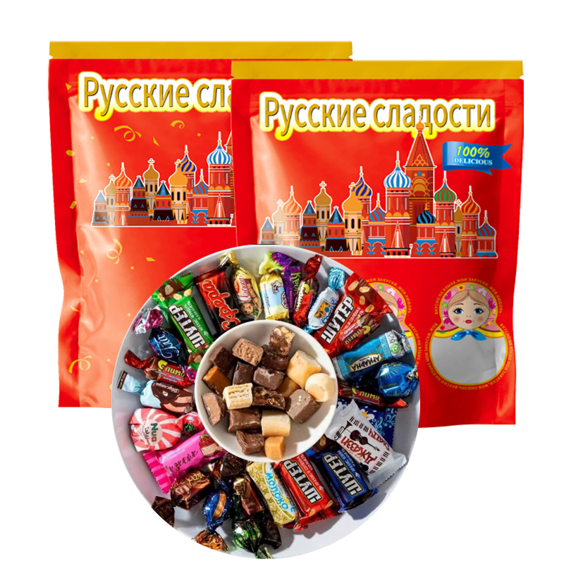 思华梦俄罗斯风味混合巧克力糖果网红年货糖果500克（代可可脂）