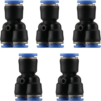 Baomain 5 件 Y 形气动配件 8 毫米至 10 毫米 T 形推入式连接配