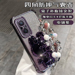 华为wiko5G手机壳LFT—AN00维科智选wik05g全包防摔四角气囊ins硅胶保护套轻奢化妆镜支架高档女huawei镜头膜