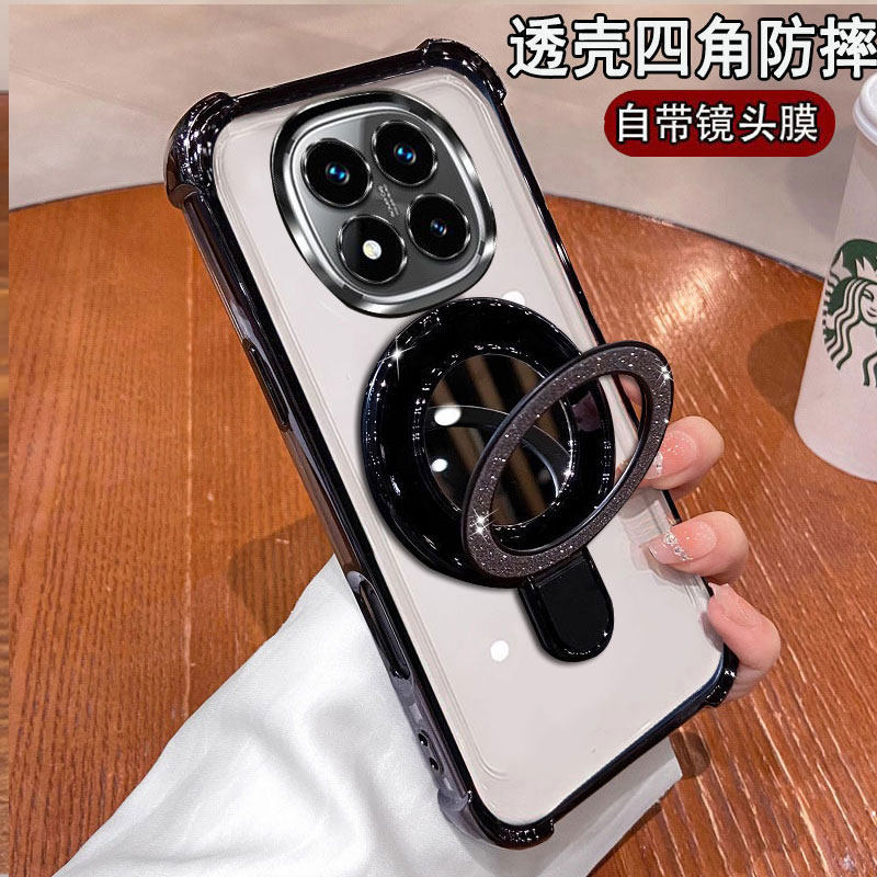 适用OPPOA5[5G]手机壳全包防摔PKQ110四角气囊硅胶保护套0pp0网红镜子支架5G简约时尚自带镜头膜ins男女新款.