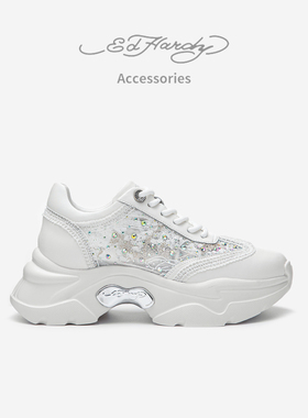 Ed Hardy Acc埃德哈迪老爹鞋2025新款夏季女鞋厚底增高休闲鞋透气