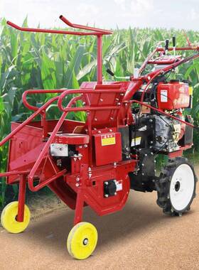 手推ELZ式秸秆 粉碎 收一割体机小型玉米收割机单行割台多功能收