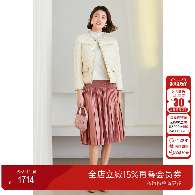 乔万尼小香风圆领羽绒服