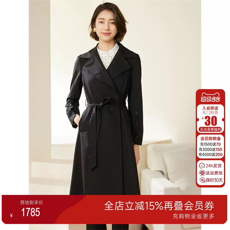 乔万尼风衣女款2025新黑色