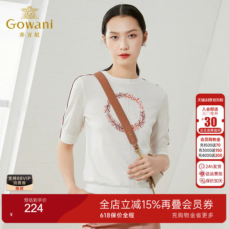 乔万尼新款冰丝打底大码针织衫