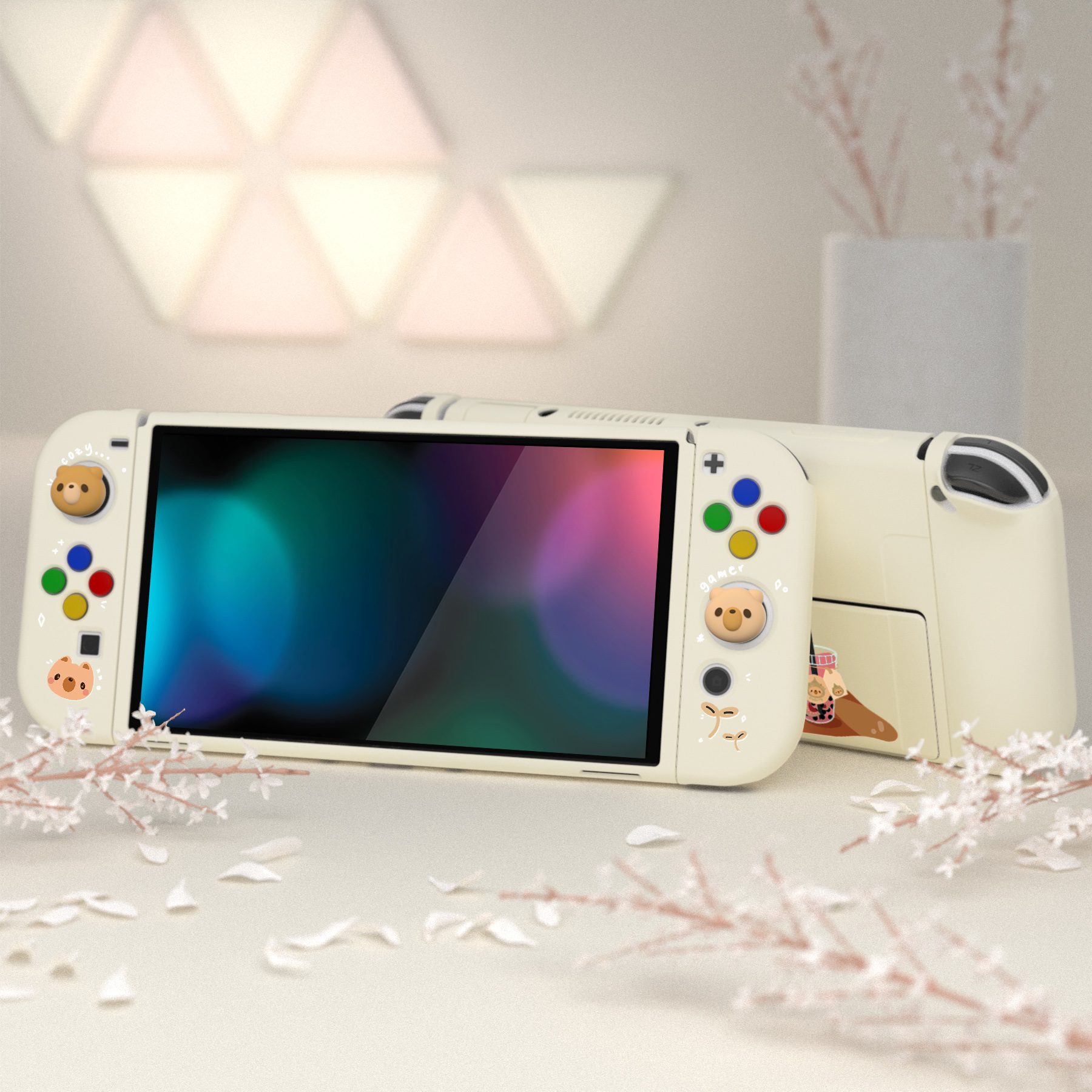 PlayVital派唯酱switch游戏手柄保护壳全包软壳新款图案保护套