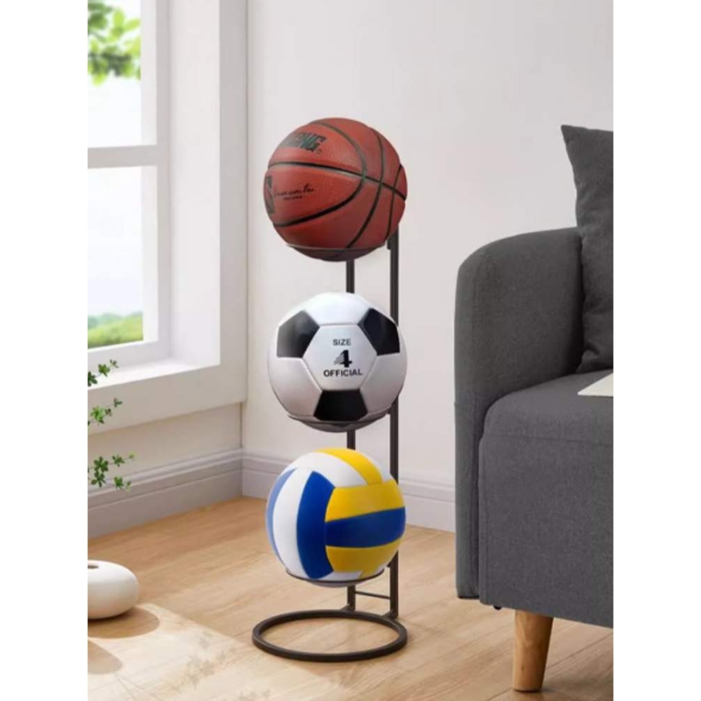 简易家用室内儿童篮球收纳架球类摆放置物架幼儿园球架放球收纳筐