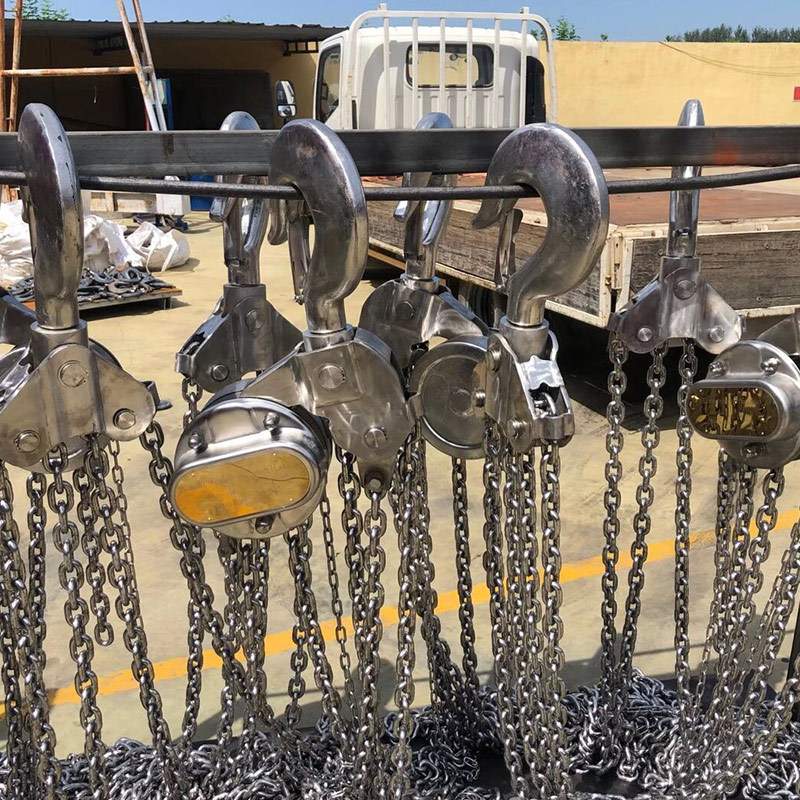 厂家  不锈钢手拉葫芦 HSS-A型加厚罩壳 环链起重葫芦手动吊机