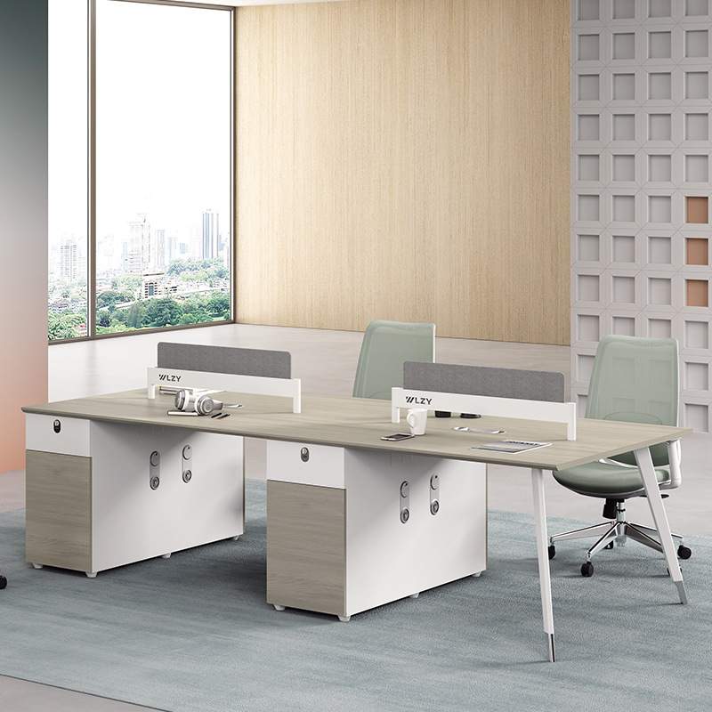 办公桌现代电脑桌办公室桌子工位屏风4人位职员办公桌椅组合