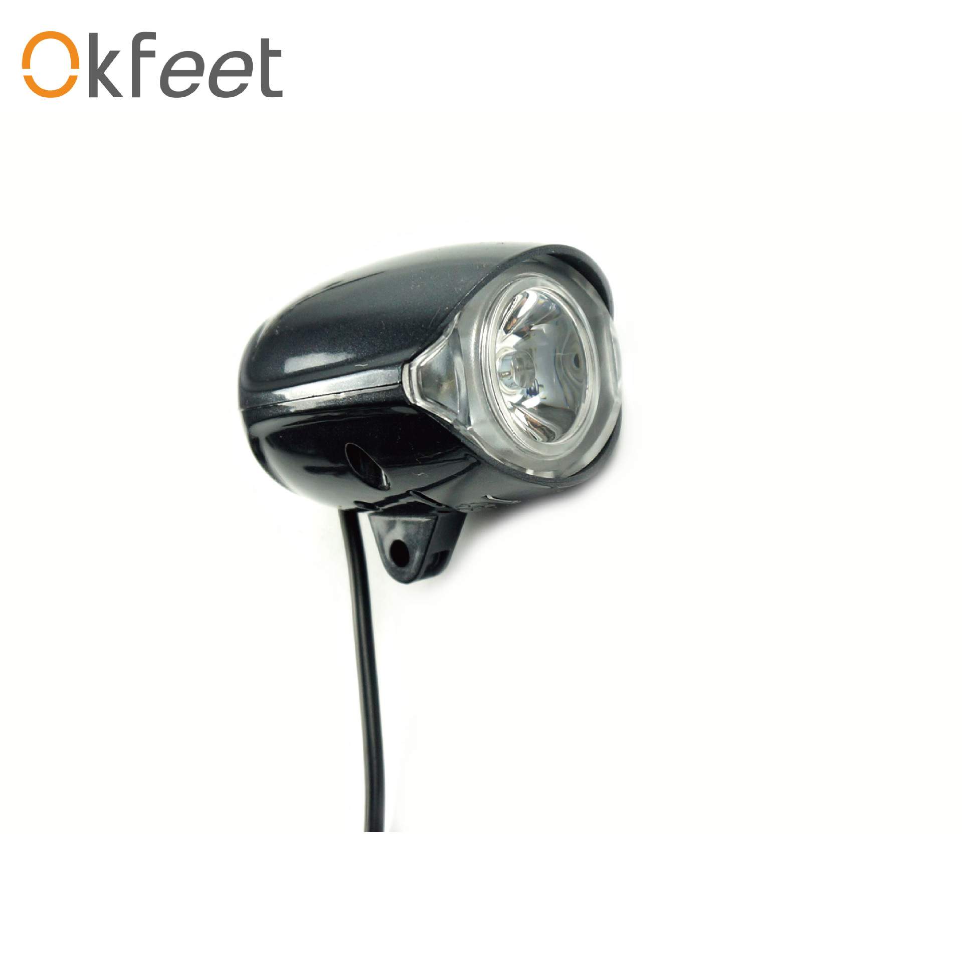 自行车改装电动助力车用前车灯/QD151大灯含喇叭