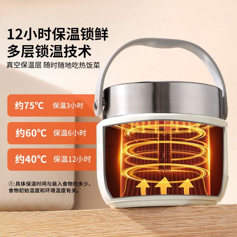 双层保温饭盒24小时冬天超长提桶上班族带饭桶2025新款不锈钢汤壶