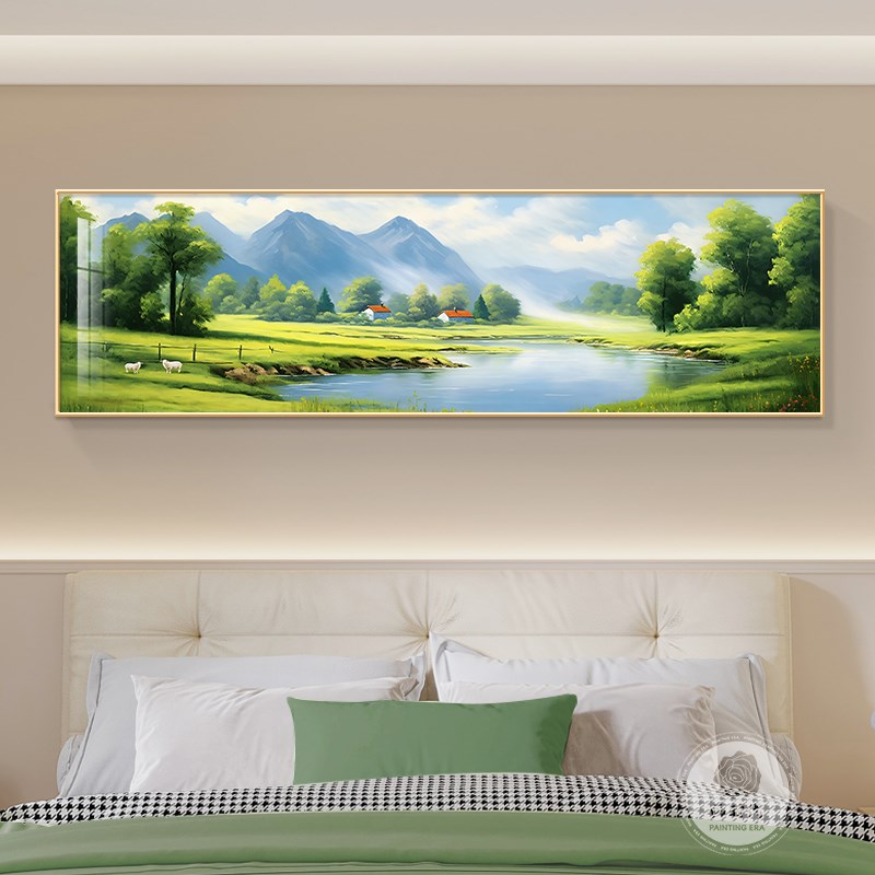 背有靠山客厅挂画北欧沙发背景墙装饰画现代简约卧室床头风景壁画