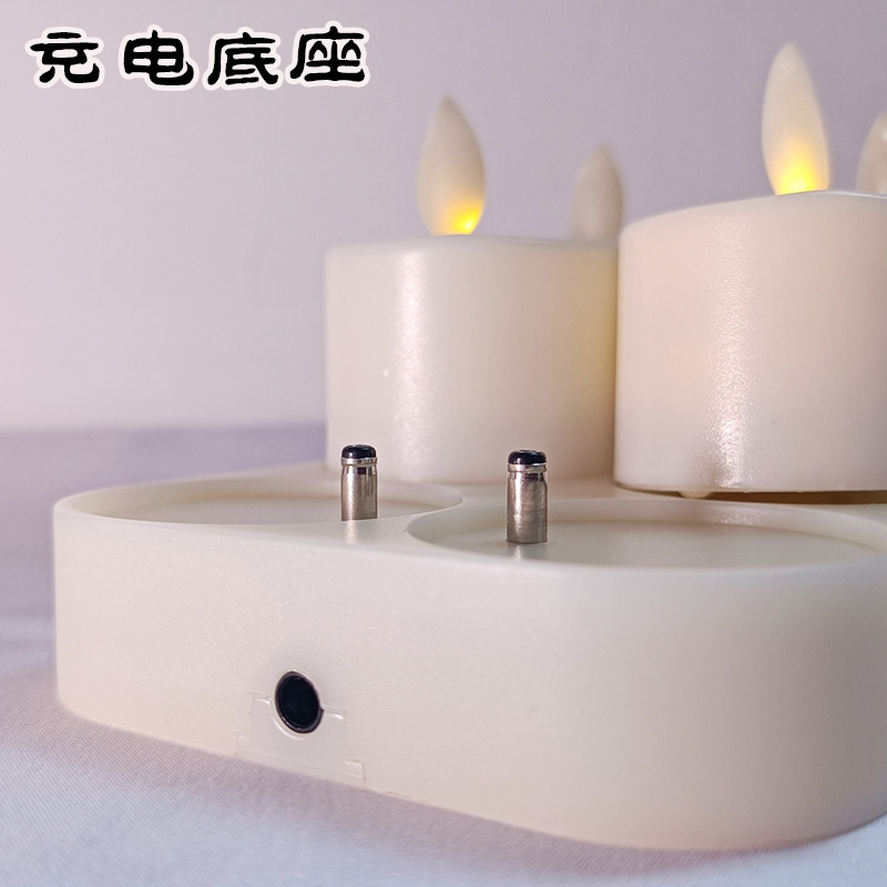 新款充电遥控小蜡烛仿真摇摆火苗LED装饰告白布置电子蜡烛灯餐厅