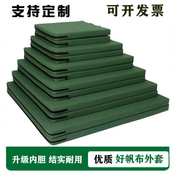有机硅帆布海绵垫体操垫仰卧起坐垫体育课垫空翻垫军绿色运动垫子