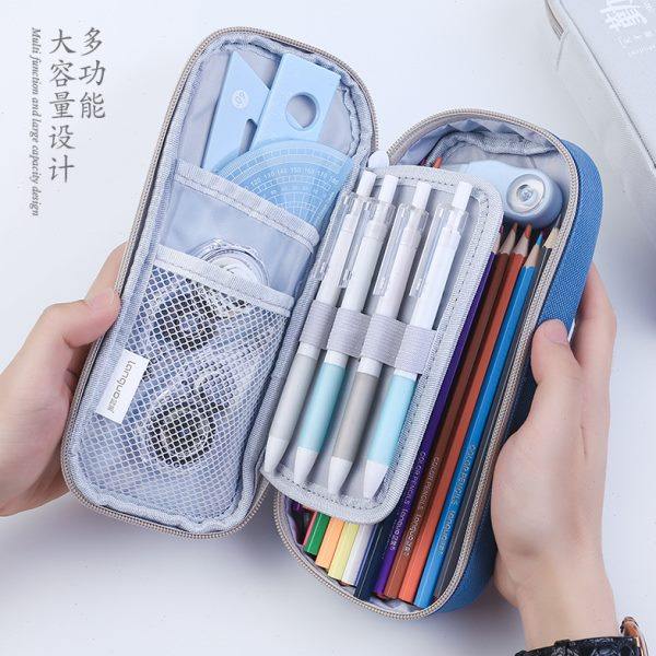 蓝果学霸笔袋2023新款流行多功能四味书屋简约大容量文具盒北秦,文具电教/文化用品/商务用品,笔袋,淘宝优惠券,粉丝福利购,淘宝优惠卷