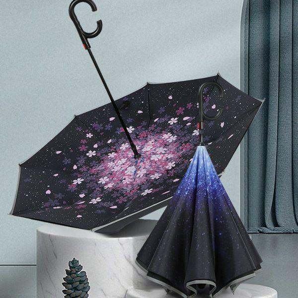 创意安全反光条自动反向伞汽车伞C型免持伞士商务直杆雨伞,婴童用品,儿童雨伞/防晒伞,淘宝优惠券,粉丝福利购,淘宝优惠卷