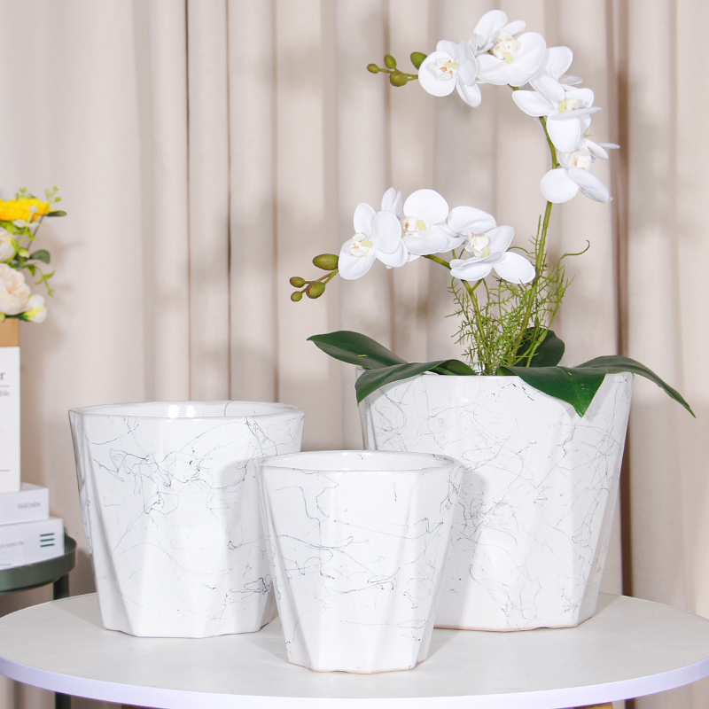 陶瓷花盆新款北欧风轻奢大口径