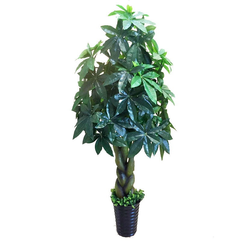 仿真发财树盆栽绿植室内装饰假花客厅假树摆设仿生花塑料植物盆景