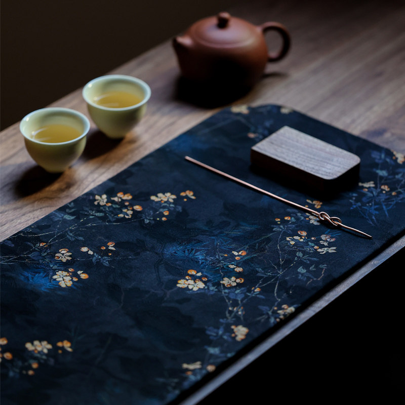 雅集手包中式布艺香云纱茶席中国风茶巾茶几桌布茶盘隔热垫长型