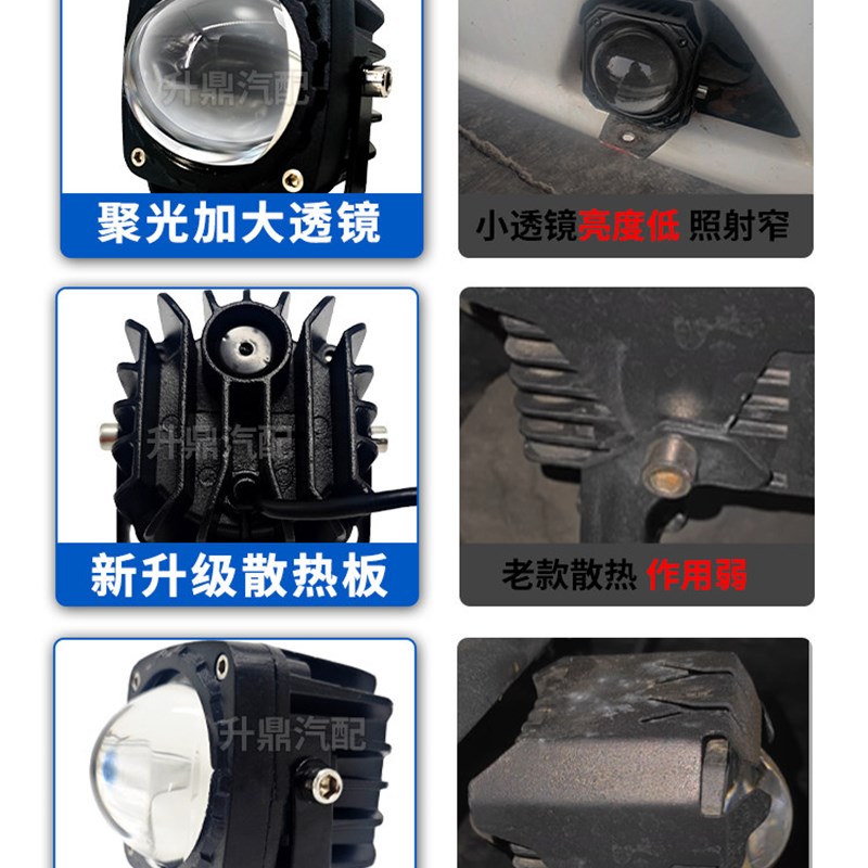 汽车激光射灯大透镜激光炮24伏中网射灯12v越野外置货车led远光炮