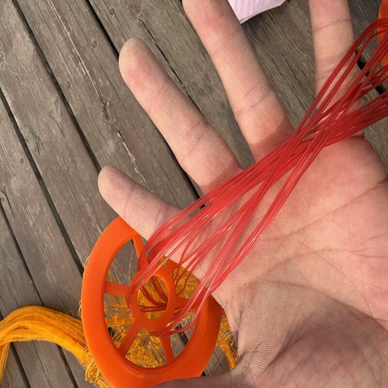 黄丝软鱼线加粗鱼线撒网飞盘式手抛网圆盘鱼网钢拉丝加重链撒渔网