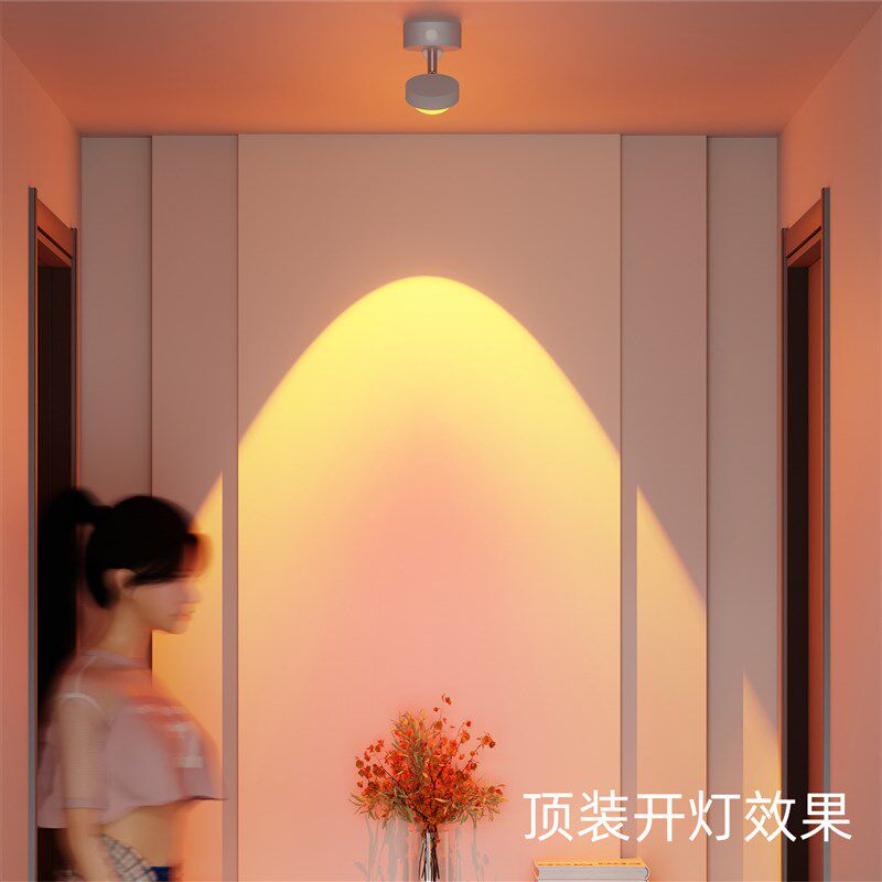 入户门楼梯楼道人体感应灯人来即亮人走即灭玄关走廊感应射灯壁灯