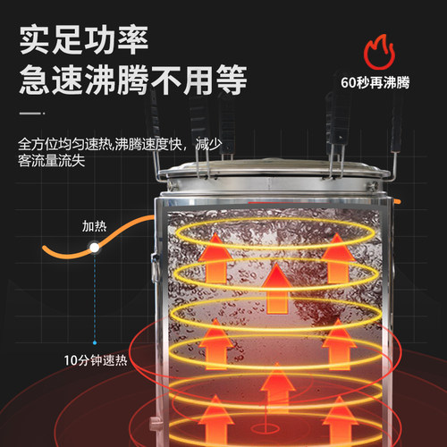 商用分煮水饺炉燃气款 多筐节能煮面炉设备 适用餐厅麻辣烫汤粉煮