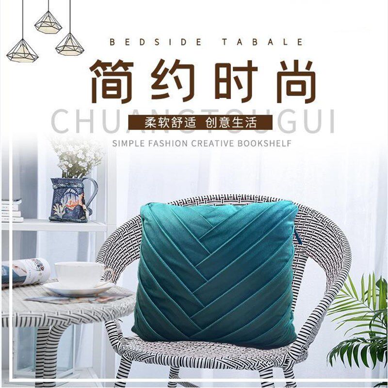 得轻松丝绒按摩抱枕靠垫颈椎按摩器充电无线便捷多功能家用