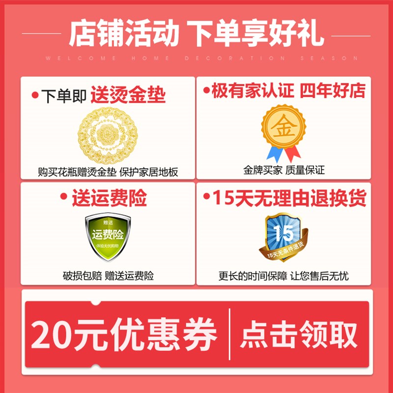 景德镇陶瓷落地花瓶现代摆件客厅高大号干燥花插花欧式简约装饰蓝