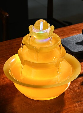 八方来财风水轮流水摆件循环水办公室前台客厅桌面招财风水球装饰